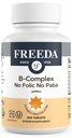 Freeda B-vitamiini Complex No Folic No PABA - Super B Complex Kosher vitamiini täydentää B1-vitamiini B2-vitamiini B3-vitamiini B5-vitamiini B6-vitamiini B12 - Vit B-kompleksi naisille ja miehille (250 Ct)