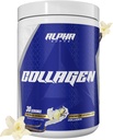 Alpha Supps Premium Hydrolysed Collagen Protein Powder - Collagen Peptides Supplement for Men & Women with Dgestive Enzymes - 30 Tarjoukset (ranskalainen vanilja)