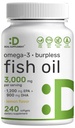 Deal Addition Omega 3 Fish Oil Lisäravinteet, 3 000mg per Serving, 240 Softgels ... EPA 1 200mg + DHA 900mg...