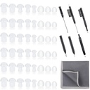 48 Pieces kuulolaite vinkkejä kuulolaite kupolit Universal kupolit korvakorvike, BTE äänenvahvistin tarvikkeet ja 7 Pieces puhdistus työkalut sametti laukku
