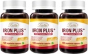 Lovita Iron 18 mg, 6 in 1 Iron Supplement for Women, kanssa C-vitamiinia, Dong Quai & B12, Vegan-vitamiini tukea Red Blood Cell Production Ilman Ummetusta, 120 kapselia (paketti 3)