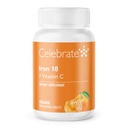 Celebrate Iron+C 18mg Pureskeltava tangeriini, 30
