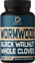 12in1 Wormwood Black Walnut Clove kapselit - Immuuni, ja mielialan tuki - 3 kuukauden tarjonta - 90 vegan kapselit