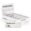 Wellcome Tart Cherry Vanilla Marine Collagen Protein Bar Ashwagandha ja L-Theanine - Adaptogenic Välipala Bar - Dairy Free Health Bar toiminnallinen aktiivinen elämäntapa (Pakkaus 12)