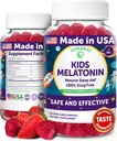 Lunakai USA Made Kids Melatoniini Gummies 1mg - Turvallinen & Natural Sleep Aid for Children 2+ - Ei-GMO, Vegan, Gluteeniton - 60