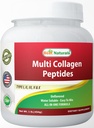 Best Naturals Multiple Collagen Peptides Protein Type I, II III, V & X Collagen unmakuinen 1 punta - Grass Fed & Pasture Raised - vesiliukoinen - Helppo sekoittaa