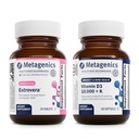 Metageenit Vaihdevuodet Duo: HerWellness Estrovera - Kaikki luonnolliset, Hormonittomat vaihdevuodet Tuki täydentää - 30 tablettia & D3-vitamiini 10 000 + K - Bone & Heart Health - 60 Softgels