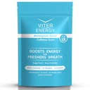 Viter energia kofeinoitu Gum 60mg kofeiini, B-vitamiinit, Guarana, sokeriton. (Talvivihreä, 8oz, Bulk Bag)