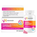 vH Essentials Probiootit naisille prebiootit, karpalo & C-vitamiini - 60 kapselia (30 päivän tarjonta) - Naisten probiootit Tuki Gut Balance, feminiini terveys & virtsateiden terveys naisille