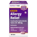 HealthCareAisle Allergia Relief - Fexofenadiini Hydrochlorothiazide Tabletit USP, 180 mg - 180 tablettia - Allergialääkkeet, ei-huokoinen 24 tunnin hoito