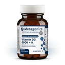 Metageenit D3 + K - Artery Health, Immunosupport, Bone & Heart Health* - D-vitamiini MK-7 (Vitavan K2) - ei-GMO - Gluteeniton - 60 Softgels - 5 000 IU