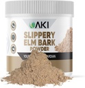 AKI Slippery Elm Bark Powder - Plant-Baseed Protein, rauhoittava Remedy for digestiivinen hyvinvointi ja kurkku Mukavuus - Vegaani-ystävällinen, Gluteeniton, ei-GMO & vapaa keinotekoisia lisäaineita (4oz/113g)