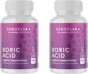 Seroflora Boric Acid Vaginal Suppositories 600 mg - Boric Acid pillereitä naisille - Intimate Health pH Balance - tukee emättimen Odor Control (30ct, 2 pullot) Valmistettu Yhdysvalloissa.
