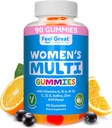 Multivitamiini Gummy for Women by Feel Great Vitamiini Co . Multi Pureskeltava Gummy Supplement A-vitamiini, B-6, B-12, C, D, E, Biotiini, Koliini, Foolihappo, Sinkki ja Lisää