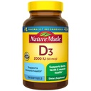 Nature Made D3-vitamiini 2000 IU (50 mikrog), D- vitamiinilisä luun, hampaiden, lihasten ja immuuniterveyden tuki, 250 Softgels, 250 päivän tarjonta