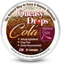 Three Lollies Queasy Drops - Cola Flavor - helpotus pahoinvointia ja matkapahoinvointia, rauhoittaa kuiva suuta ja rauhoittaa vatsan - luonnolliset ainesosat - 21 lla