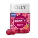 Olly undendiable Beauty Gummy, Hiuksille, iholle, kynnet, Biotiini, C-vitamiini, Keratin, purutabletti, Greippi, 30 päivän tarjonta - 60