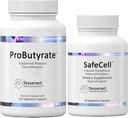 Tesseract ProButyrate Gut Health & SafeCell S-asetyyli Glutatione Neuro Support Bundle 600 mg + 300 mg, 120 + 60 kapselia, antioksidantti ja Gut Microbiome Balance