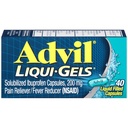 Advil Liqui-Gels Pain Reliever And Fever Reducer, Pain Medicine Aikuinen Ibuprofeeni 200 mg Päänsärkyyn, selkäkipuun, kuukautiskipuun ja nivelkipuun - 40 nestemäistä täytetty kapselia