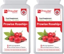 Rosehip Health+ (Pack of 2) 5000 mg 120 tablettia - UK Valmistettu GMP Taattu laatu - Sopii kasvissyöjille & Vegans by Prowise Healthcare