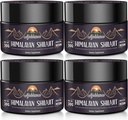 Ajoblanco 600mg Natural Himalayan Organic Shilajit Resin - Himalajan Gold Shilajit Resin Luomu Ayurvedic Blend korkea teho energia, vahvuus ja immuniteetti, pakkaus 4