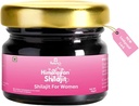 Nature's Vibe Pure Shilajit for Women - Energia, Voima, Hormonitasapaino naisille, Gold Grade A Shilajit Resin Ashoka, Shatavari & Chastberry - 85+ Mineraalit - 60 Tarjoilu