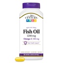 21st Century Fish Oil 1200 mg Eneerinen päällystetty Softgels, 90