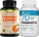 Nature's Base Turmeric & Ginger 240 ct + Probiootit 70 miljardia PMY 30 c