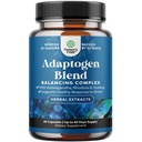 Herbal Adaptogen Mood Support Supplement - Calming Adaptogens Supplement for Stressi & Kortisol Management Ashwagandha Rhodiola Rosea & Maca Root - Vegaani ei GMO & Daytime Friendly - 60ct