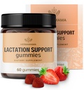 HERBAMAMA Imetys Tuki Gummies - Kasviperäistä sekoitus äidin rintamaitoa tuki - Vegaani, ei-GMO Imetys täydentää naisille - 60 Pektiiniä mansikka-Flavored Chews