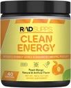 Clean Energy - Pre workout Powder for Men & Women with BCAAs Aminohapot, Energy Drink Powder, Aminohappo Energy Powder for Energy & Focus - 40 Servings (12,7 oz, Peach Mango)