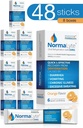 NormaLyte Oral Rehydration Salts-48 Sticks Packs (Yields 500ml per pakkaus)-Orange...Energialisät, kaliumlisä, nesteytys ja nopea imeytyminen