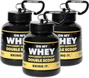 ONMYWHEY Protein Powder Container to Go - Travel Water Bottle Funnel for Mixes, Portable Pre Treout Supplement Containers & Dispenser Funnels, Mini Preworkout Lisäravinteet haltija Keychain pullot