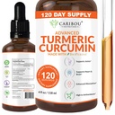Liquid Turmeric Curcumin kanssa Bioperine parantaa imeytymistä - Turmeeric Curcumin täydentää Joint Support - Turmeeric uute Black Pepper - 2 kuukauden tarjonta - 4oz