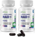 900 mg Trans Resveratrol 300 mg, Korvaa NMN: n, Superior Imeytyminen, True NAD Plus täydentää DNA korjaus ja Boost NAD+, ikääntyminen puolustus, energia, 120 Softgels, 2 pakkaus
