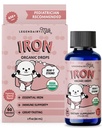 Legendairy Milk Organic Liquid Iron Lisäravinteet lapsille - Sokeriton nestemäinen rauta lapsille - ikäisille 4 kuukautta 3 Vuotta - Cherry Flavor, 60 Tarjoilut