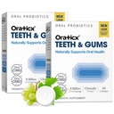 OraTicx hampaat & Gums Oral Probiootit, 8 miljardia PMY - Luonnollisesti tukee suun terveyttä, tuoretta hengitystä ja immuniteettia, hammasprobiootti täydentää, Grape Flavor 30 Lozenges 2-pakkaus