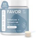 Suosi Creatiini ja naudan Colostrum Powder - Creatiini Monohydraatti Coustrum Supplement, korkea immunoglobuliini IgG, vahvuus, lihasten Recovery ja Gut Health miesten ja naisten, 45 tarjoiluja, makuamaton