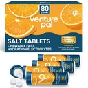 Venture Pal Chewable Electrolyte Tablets, 80 Count Fast-Ssolve Sugar-Free Stick Salt Tablets - Variety Pack for Rapid Hydration, Outdoor Running, Retkeily, Urheilu Keto & Vegan Friendly 