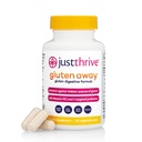 Just Thrive Gluten Away - 30 Tarjoilut Ruoansulatuskanavan Entsyymit + Probiootti tuki gluteeni puolustus - Vegan, Gut Health Supplement