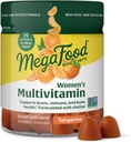 MegaFood Naisten Multi-vitamiini - Monivitamiini naisille - Gummy Vitamiinit - C-vitamiini, D-vitamiini, Sinkki, B12-vitamiini & Koliini - Immuuni tuki & luun terveys - Kasvisruoka - Tangeriini - 60 Gummy (30 Servings)