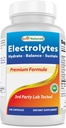 Best Naturals Electrolytes Hydrate-Balance-Jatko Premium Formula 240 kapselia. Gluteenittomat ja muut kuin muuntogeeniset organismit.