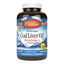 Carlson - Cod Liver Oil Gems, 460 mg Omega-3s, Plus A- ja D3-vitamiinit, Wild Caught Norwegian Arctic Codi Liver Oil, kestävästi lähdetty Nordic Fish Oil Kapselit, sitruuna, 150 Softgels
