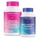 Pink Stork Hedelmällisyys Gummies naisten ja miesten - Prenatal Conception Support - Inositol, COq10, Folate - Hormonaalinen tasapaino