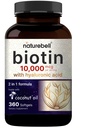NatureBell Biotin 10000mcg + Hyaluronic Acid 25mg 