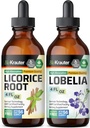 BIO KRAUTER Licorice juuriväri 4 Fl. Oz. & Lobelia Tincture 4 Fl. Oz.