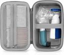 Astma-inhalaattori tapauksessa Kannettava sumutin ja Spacer Storage lapsille ja aikuisille - Matkankuljetus tapauksessa naamiot, inhalaattorin haltija (GREY)