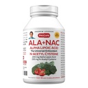 ANREW LESSMAN ALA + NAC Alpha Lipoic Acid with N-Acetyl-Cysteine 60 Capsules - Ultra-High Potency, Anti-Oxidant Tuki hermosto, sydän, aivot, maksa, munuaiset, Keuhkot, energia. Ei lisäaineita