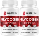 (2 pakkaus) Super Flow Glycogen - Super Flow Glycogen tukikapselit, Super Flow, Glycogen tuki Super Flow, virallinen SupperFlow Glycogen tuki, Super Flow Glyco Optimizer, 60 kapselia 2 kuukautta