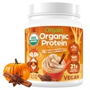Orgain Organic Vegan Protein Powder, Kurpitsa Spice Seasonal Flavor - 21g kasviproteiinia, 5g Prebioottikuitua, ei laktoosia Ainesosat, ei lisättyä sokeria, ei GMO, Shakes & Smoothies, 1.02 lb